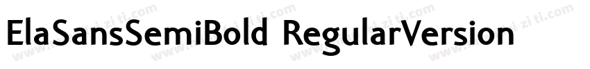 ElaSansSemiBold RegularVersion 410字体转换